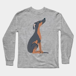 Doberman Illustration Long Sleeve T-Shirt